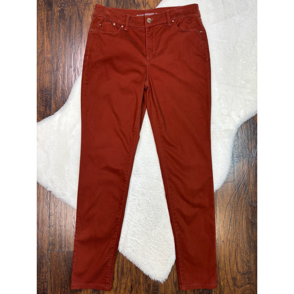 Chico's Platinum‎ Jegging Size 0.5 Women's 6 Burnt Orange Skinny Jeans Womens